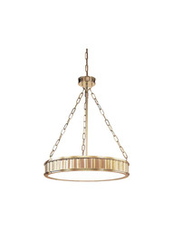 Middlebury Round 5-Light Pendant in Aged Brass.